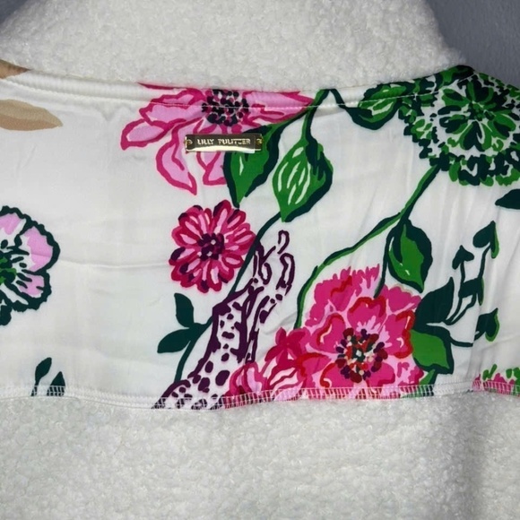 NWOT LILLY PULITZER Wallen Sherpa Half Zip Jacket SIZE M L - Picture 4 of 5